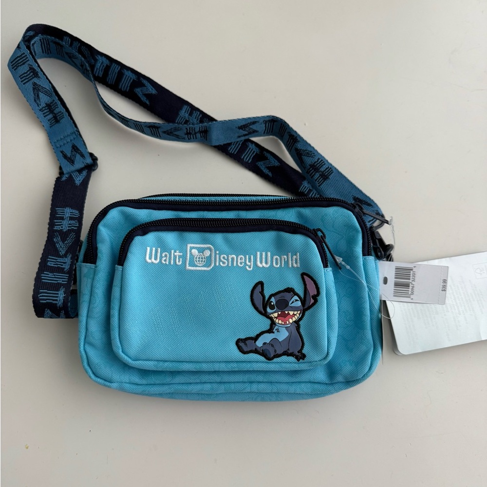 Disney Blue Crossbody Bag with Stitch Design